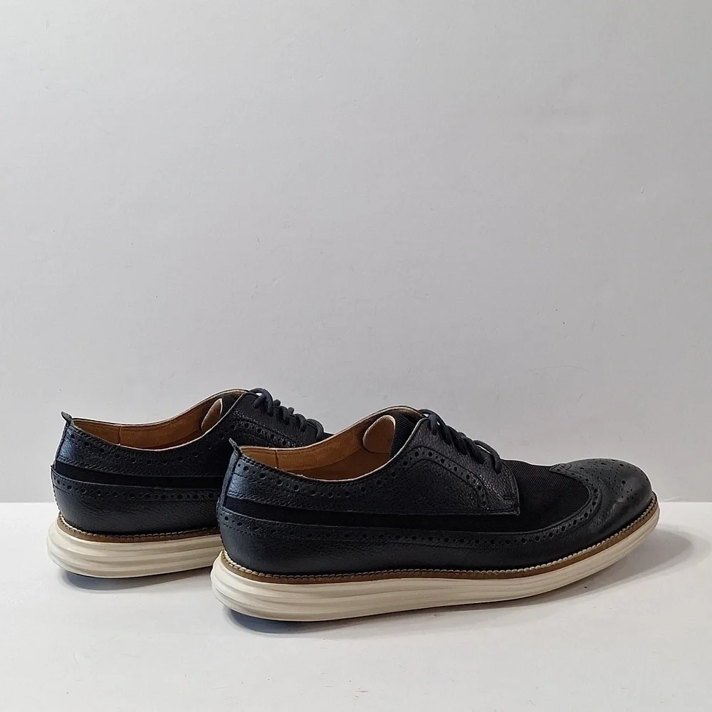 Cole Haan Men's Preppy Whiskey Navy Leather Tucker Oxford II Shoes Size 8.5